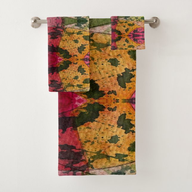 Wasserfarbe und Abstrakte Ausdruckskraft Kunst Badhandtuch Set (Insitu)