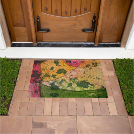 Wasserfarbe und Abstrakte Ausdruckskraft Kunst Fußmatte