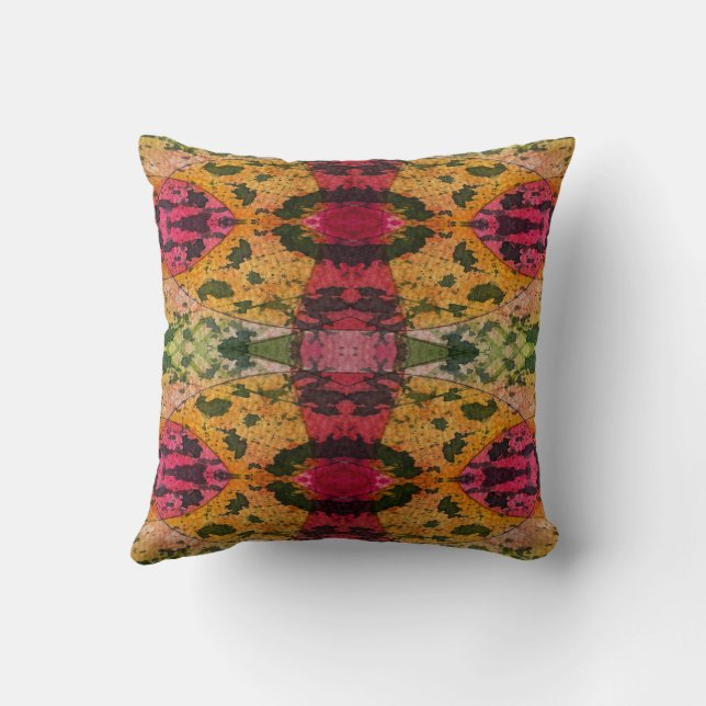 Wasserfarbe und Abstrakte Ausdruckskraft Kunst Kissen (Rückseite)