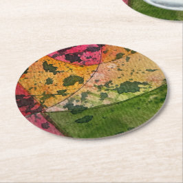 Wasserfarbe und Abstrakte Ausdruckskraft Kunst Runder Pappuntersetzer