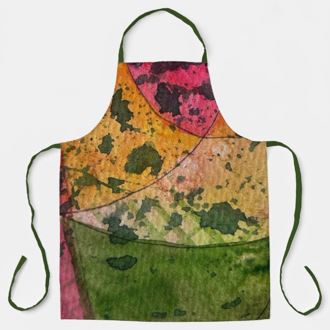 Wasserfarbe und Abstrakte Ausdruckskraft Kunst Schürze (Vorderseite)
