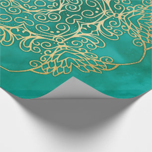 Wasserfarbe und Gold Mandala Geschenkpapier