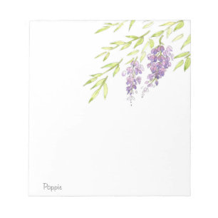 Wasserfarbe und Pen Wisteria Notizblock
