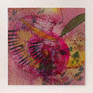 Wasserfarbe und Tinte Abstrakt schöne Malerei Art Puzzle