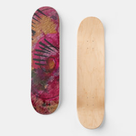 Wasserfarbe und Tinte Abstrakt schöne Malerei Art Skateboard