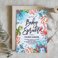 Wasserfarbe unter dem Meer Freunde Baby Sprinkle