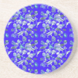 Wasserfarbe unter dem Meer Getränkeuntersetzer