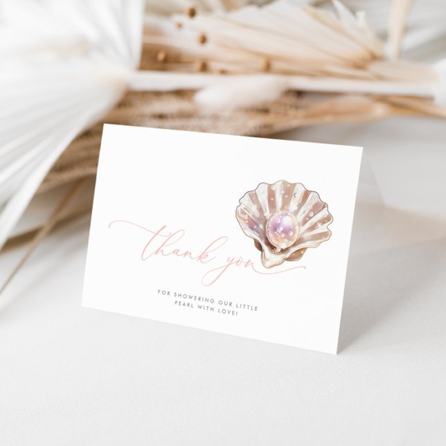 Wasserfarbe unter dem Meer Kleine Perlendusche Dankeskarte (Von Creator hochgeladen)