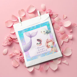 Wasserfarbe unter dem Meer Kleine Perlendusche Geschenktütchen