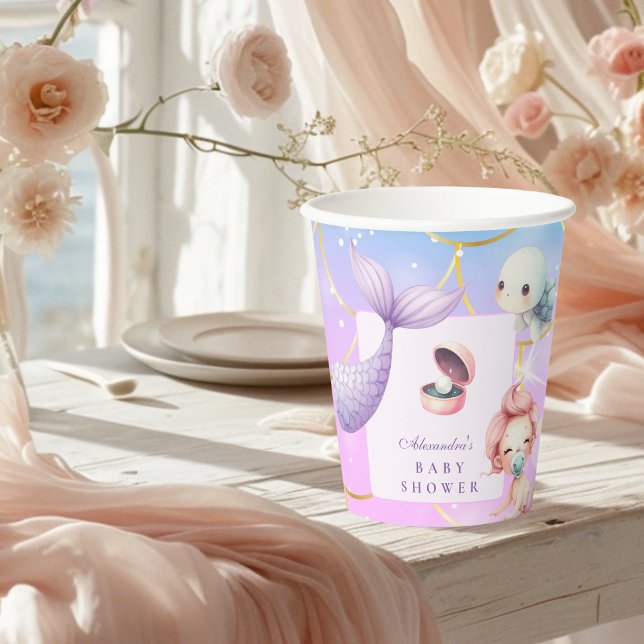 Wasserfarbe unter dem Meer Kleine Perlendusche Pappbecher (Von Creator hochgeladen)