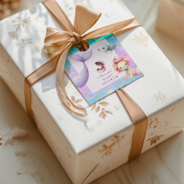 Wasserfarbe unter dem Meer Kleine Perlendusche Quadratischer Aufkleber