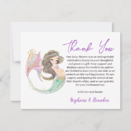 Wasserfarbe unter dem Meer MERMAID Vielen Dank Dankeskarte