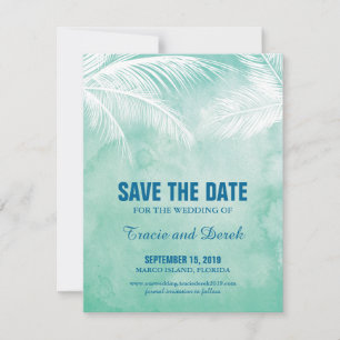 Wasserfarbe unter den Palmen SAVE THE DATE