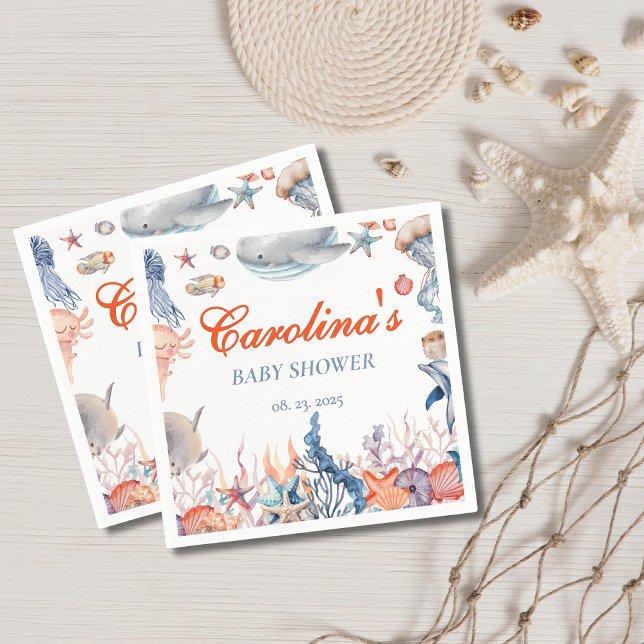 Wasserfarbe unter der Babydusche des Meeres Serviette (Von Creator hochgeladen)