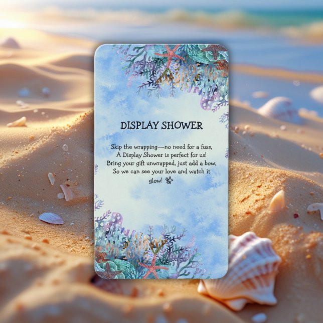 Wasserfarbe unter der Sea Wonder Babydusche Begleitkarte (Von Creator hochgeladen)