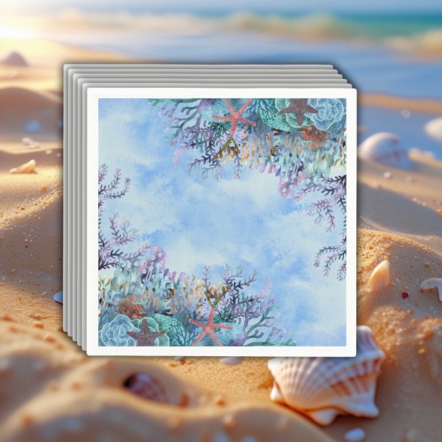 Wasserfarbe unter der Sea Wonder Babydusche Serviette (Von Creator hochgeladen)