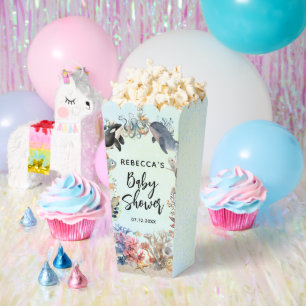 Wasserfarbe unter der wasserneutralen Babydusche Geschenkschachtel