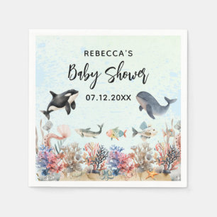 Wasserfarbe unter der wasserneutralen Babydusche Serviette
