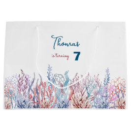 Wasserfarbe unterhalb des Kindergeburtstags Große Geschenktüte