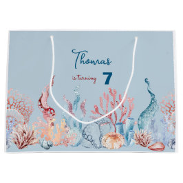 Wasserfarbe unterhalb des Kindergeburtstags Große Geschenktüte