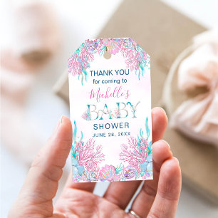 Wasserfarbe Unterseeische Babydusche Vielen Dank Geschenkanhänger
