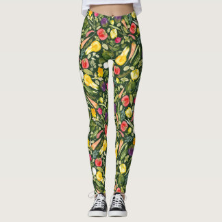 Wasserfarbe Vegan - Fressen Sie den Regenbogen Leggings