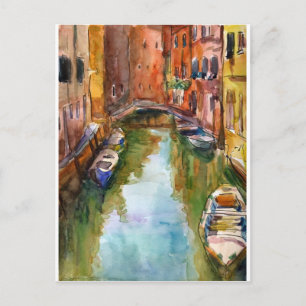 Wasserfarbe Venedig Malerei Postkarte
