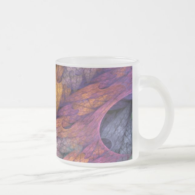 "Wasserfarbe verlässt" mattierte GlasTasse Mattglastasse (Rechts)