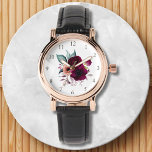 Wasserfarbe Vintag Boho Purple Blumen Blumen Armbanduhr<br><div class="desc">Mit unserer Vintagen Boho Purple Flowers Blumen Floral Watch verleihen Sie Ihrem Stil einen boho charmanten Charakter! Geeignet für Retro- und Blume-Liebhaber.</div>