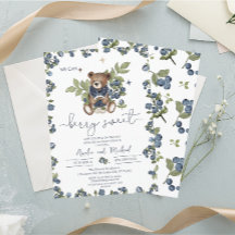 Wasserfarbe Vintag Teddy Berry Sweet Babydusche