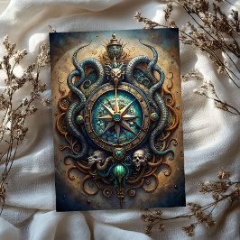 Wasserfarbe Vintage Meerestotem-Schildkröte Seidenpapier