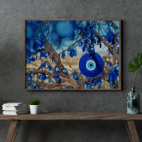 Wasserfarbe von Bäumen mit Nazaren dekoriert