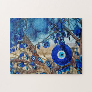 Wasserfarbe von Bäumen mit Nazaren dekoriert Puzzle