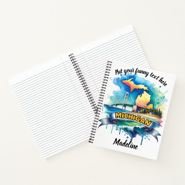 Wasserfarbe von Michigans Schönheit Notizbuch (Innenseite)