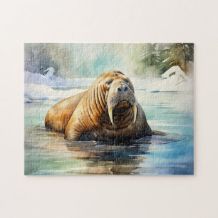 Wasserfarbe Walrus Arctic Puzzle