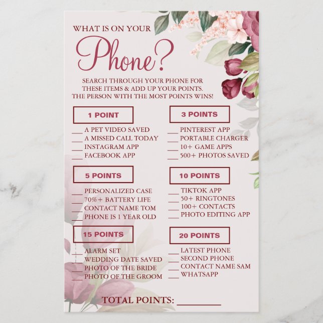 Wasserfarbe Was auf Ihrem Handy Showspielkarte ist Flyer (Vorne)