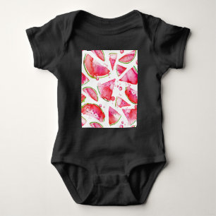 Wasserfarbe Wassermelone 1 Baby Strampler
