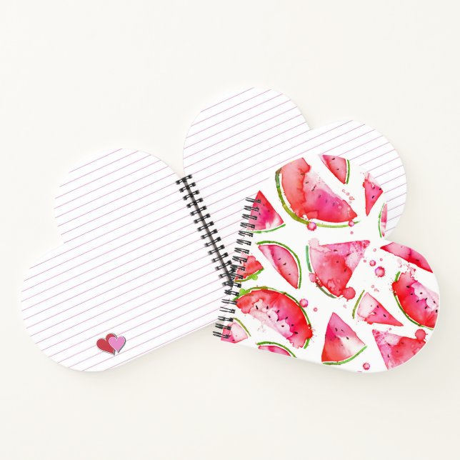 Wasserfarbe Wassermelone 1 Notizbuch (Innenseite)
