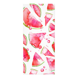 Wasserfarbe Wassermelone 1 Werbekarte