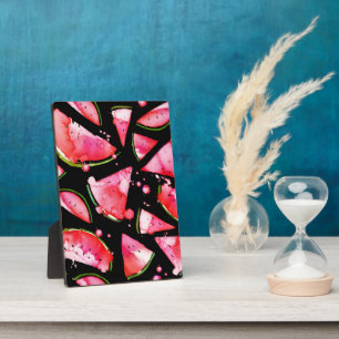 Wasserfarbe Wassermelone 2 Fotoplatte