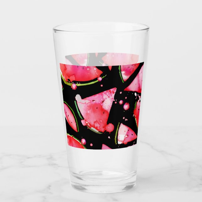 Wasserfarbe Wassermelone 2 Glas (Vorderseite)