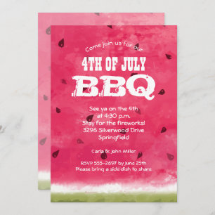 Wasserfarbe Wassermelone 4. Juli