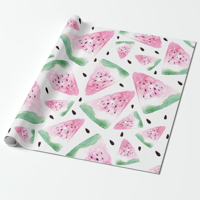 Wasserfarbe Wassermelone Geschenkpapier (Ungerollt)