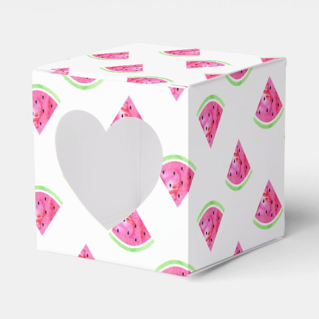 Wasserfarbe Wassermelone Geschenkschachtel (Vorderseite)