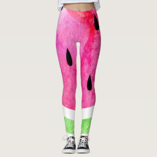 Wasserfarbe Wassermelone Leggings