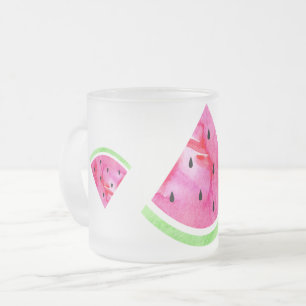 Wasserfarbe Wassermelone Mattglastasse