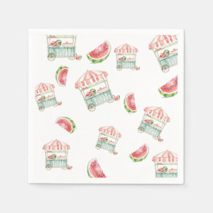 Wasserfarbe Wassermelone Napkins Serviette