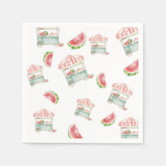 Wasserfarbe Wassermelone Napkins Serviette