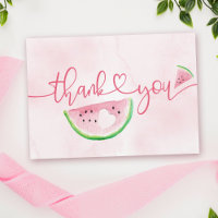 Wasserfarbe Wassermelone Pink Danke Karte
