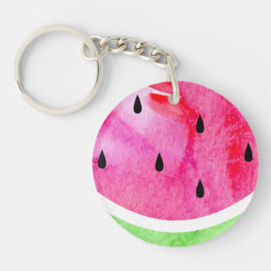 Wasserfarbe Wassermelone Schlüsselanhänger